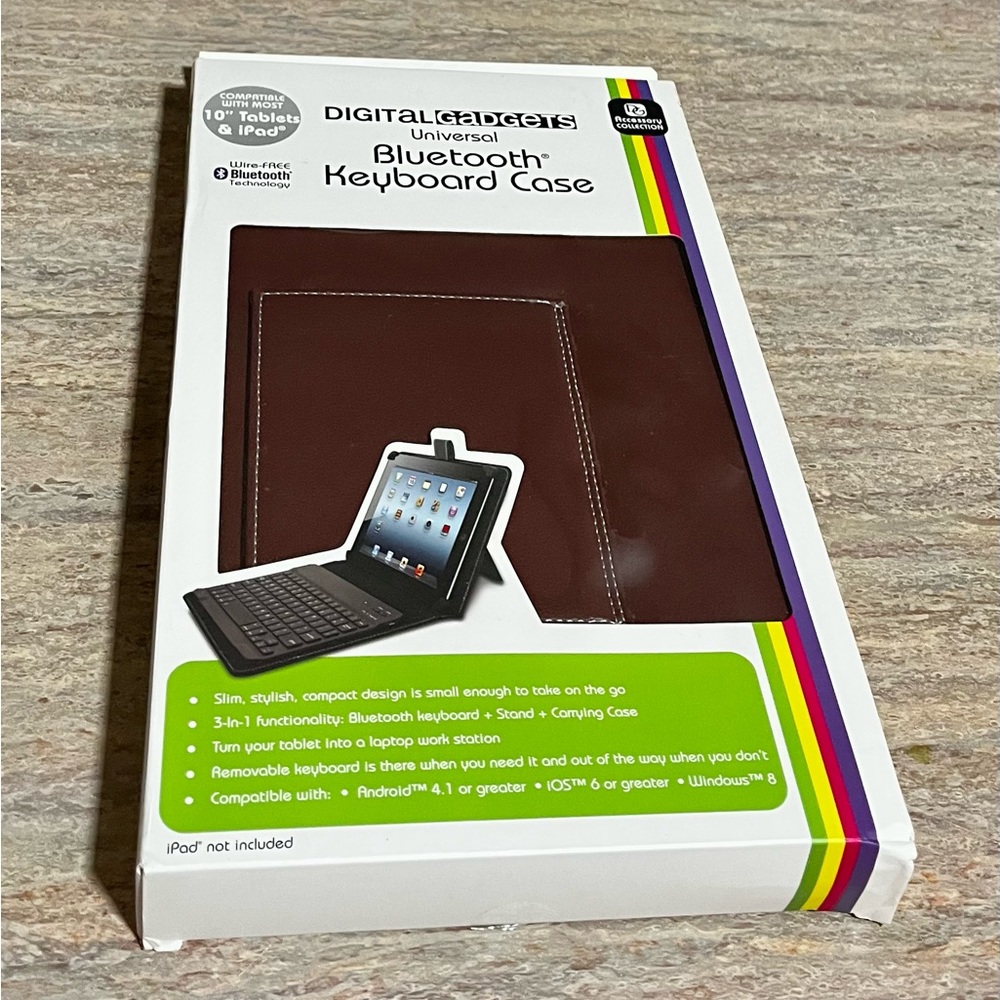 NIB Digital Gadgets Universal Bluetooth wire free keyboard case